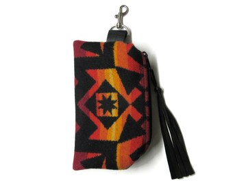 Pouch Hip Bag Wool Belt Loop Zippered Accessory Essentials Case Blanket Wool Fabric from Pendleton Woolen Mills