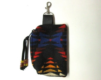 Wool Belt Loop Zippered Pouch Hip Bag Accessory Essentials Case Blanket Wool from Pendleton Oregon