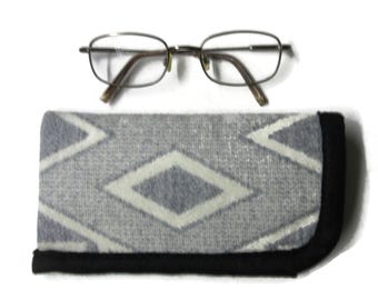 Eyeglass Case Pouch Sleeve Protection Sunglasses Flannel Lined Tribal Blanket Wool Fabric from Pendleton Woolen Mills
