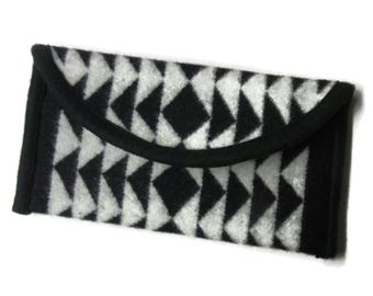 Wallet Clutch Bag Wool Fabric from Pendleton Woolen Mills Magnetic Snap Closure Tribal Inspired