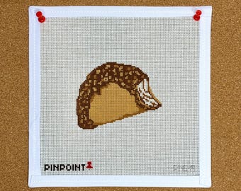 Ice Cream Taco Needlepoint Canvas