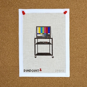 Standby Classroom TV Cart Needlepoint Canvas