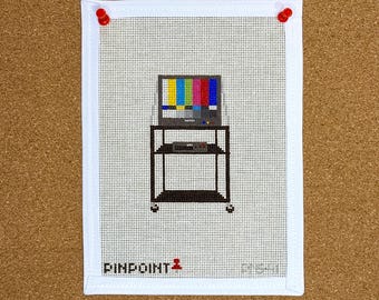 Standby Classroom TV Cart Needlepoint Canvas