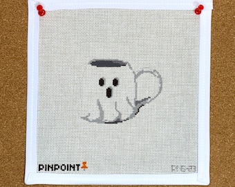 Tazas de Halloween / Lienzo de punto de cruz con fantasmas
