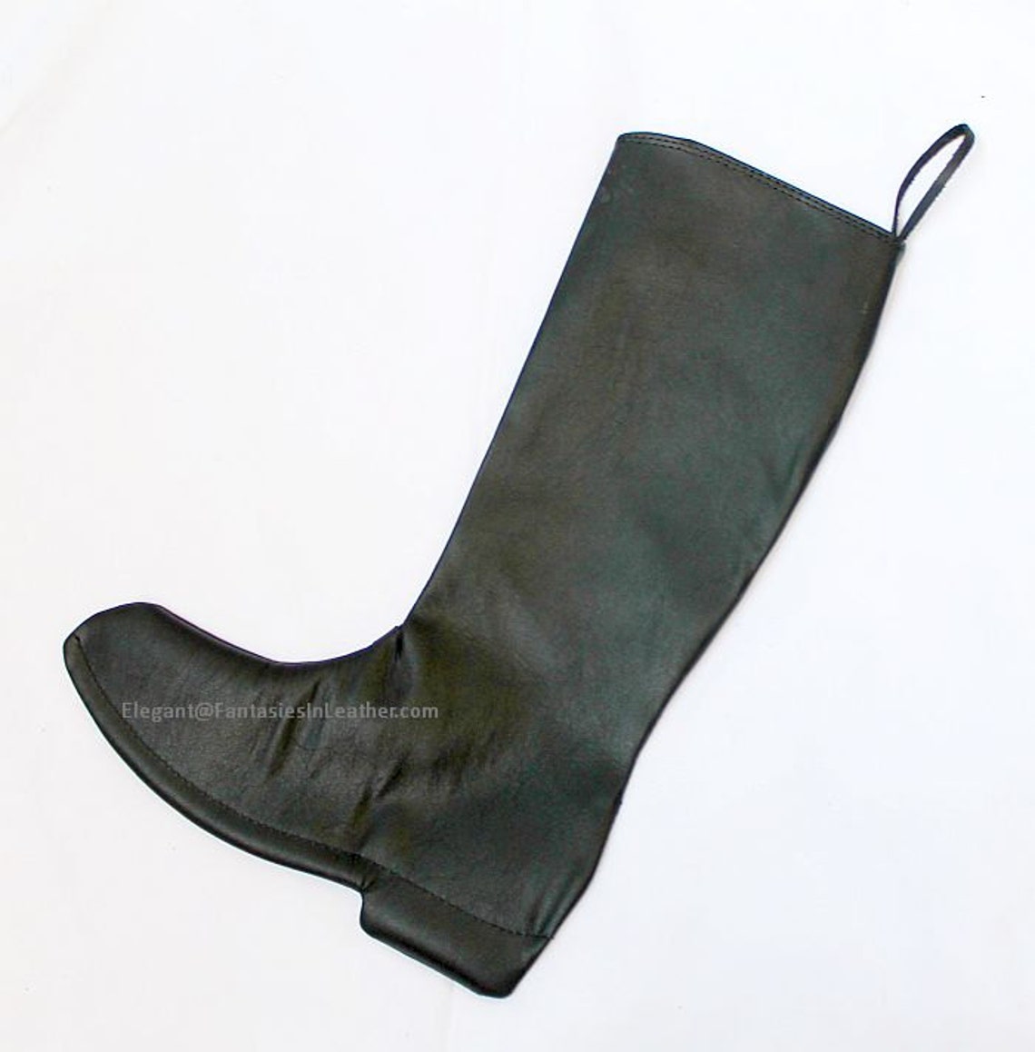 Black Leather Boot Christmas Stocking CUS121 - Etsy
