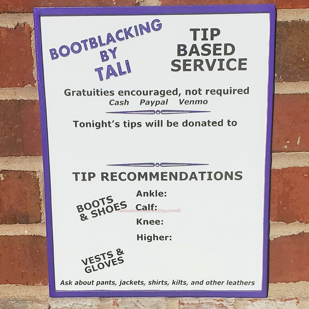 Bootblack Information Sign Etsy