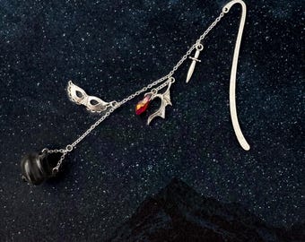 fantasy bookmark faerie bookmark  bat boy bookmark fae bookmark sword bookmark medieval bookmark hook dangling bookmark bookish Romantasy