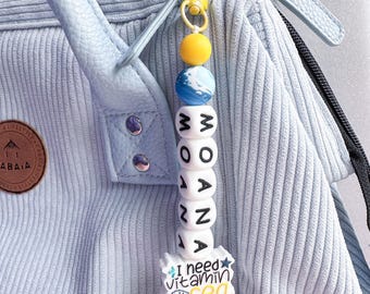 Porte-clés sac à dos personnalisé : étiquette personnalisée, breloque pour sac d'école