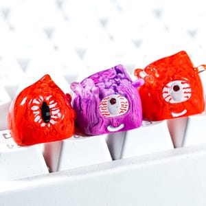 Poring Ghoul artisan keycaps, Halloween Keycap, Cute Artisan Keycap, 3D Resin keycap, Gift For Her