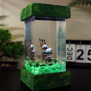 Flying Castle Resin Wood Night Light - Romantic Fantasy Decor Lamp, Perfect Christmas Gift for Japanese Howls Anime Fans, Birthday gift