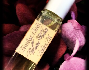 Winter Violets Perfume Oil Roll On ~ Violet Blossom Persimmon Peach Lavender Absolute White Amber Skin Musk