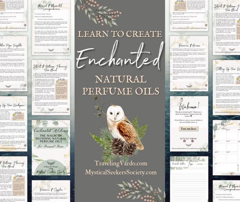 Learn to Make Your Own Natural Magical Enchanted Witchy Perfumes eBook Beginner's Guide for Making Magic Perfumes Printable Digital Download image 1