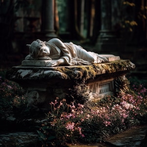 Garden of Graves - Gothic Perfume - Chill Night Air Damp Earth and Stone Oud Wood Wilted Rose Gardenia Perfume Oil