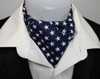 Stars on a dark blue background cravat.