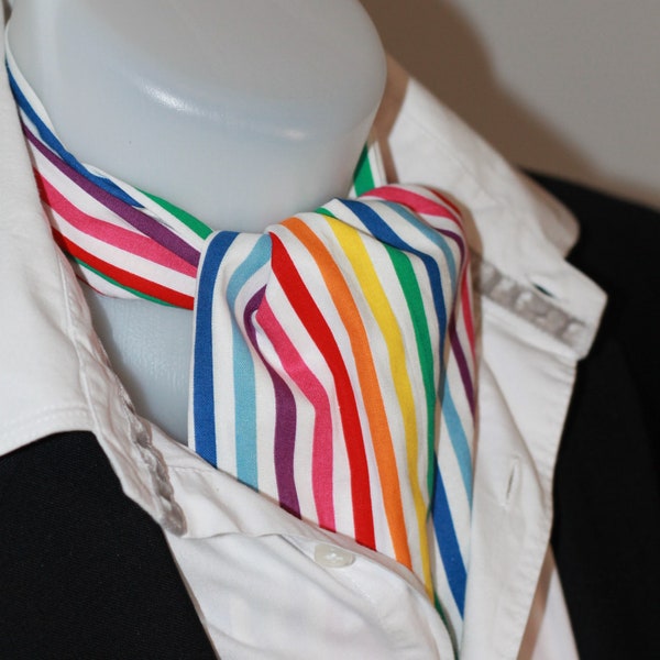 Your true colors Rainbow stripes, Day cravat, ascot