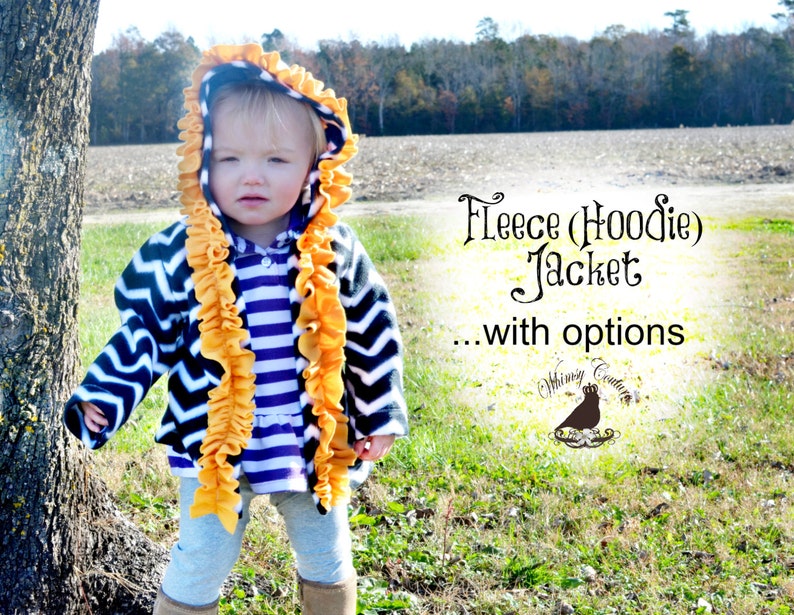 Fleece (hoodie) Jacket Sewing Pattern in Sizes 12 Months-12 Girls PDF ...