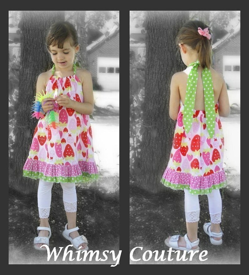 Girls Pillowcase Dress w. Ruffles Sewing Pattern image 8