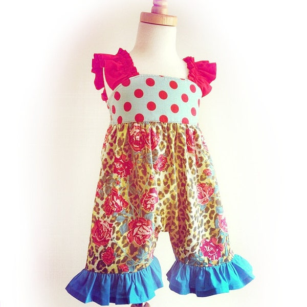 Girls Romper Pattern, Baby Romper Pattern sizes 3 months through 6 girls shorts PDF Instant sewing