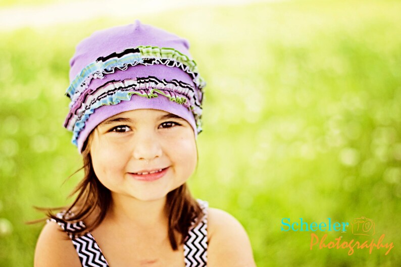 Beanie for babies kids and adults with ruffle option PDF image 2