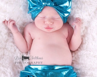Bow Turban Hat Beanie Pattern 3 months through ladies Instant