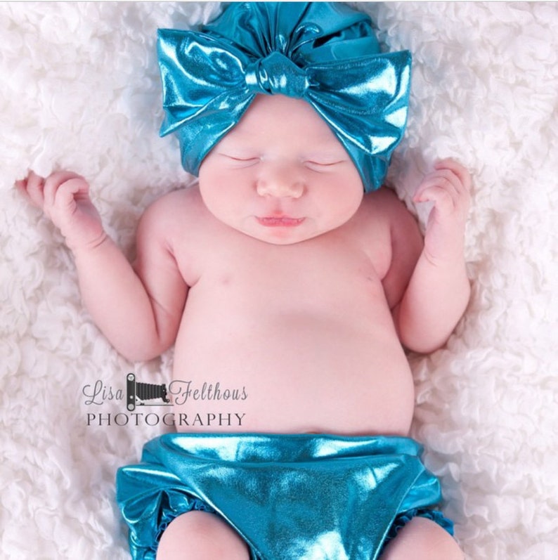 Bow Turban Hat Beanie Pattern 3 months through ladies Instant image 1