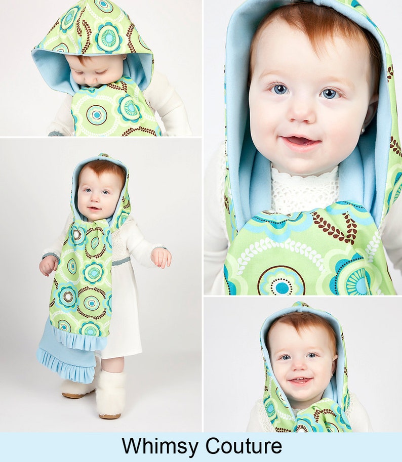 Hooded Scarf Sewing Pattern Babies Kids Adults image 3