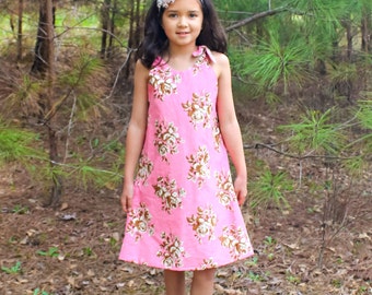 A-line Dress Pattern  by Whimsy Couture Sewing Pattern with Ruffle Option 12 m - 10 girls PDF Instant Download