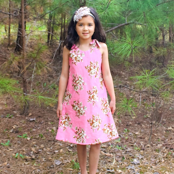 A-line Dress Pattern  by Whimsy Couture Sewing Pattern with Ruffle Option 12 m - 10 girls PDF Instant Download