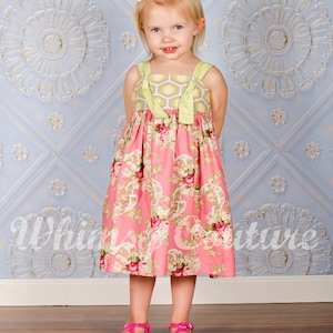 How to make a knot dress with tie bands sewing pattern sizes newborn through 12 girls PDF