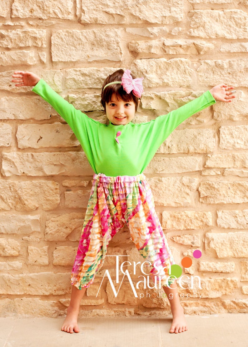 Harem Pants Pattern Tutorial by Whimsy Couture 3 months through 5t PDF Instant image 4