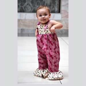 Girls Romper Pattern, Sewing Pattern to make cute Bubble Knot Jumpers for babies and girls