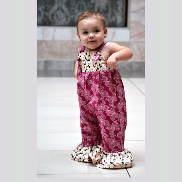 Girls Romper Pattern, Sewing Pattern to make cute Bubble Knot Jumpers for babies and girls