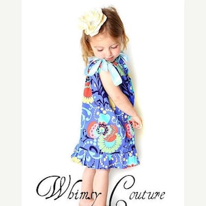 Pillowcase Dress Pattern with ruffles Tutorial by Whimsy Couture 0 months-12 girls PDF Instant image 4