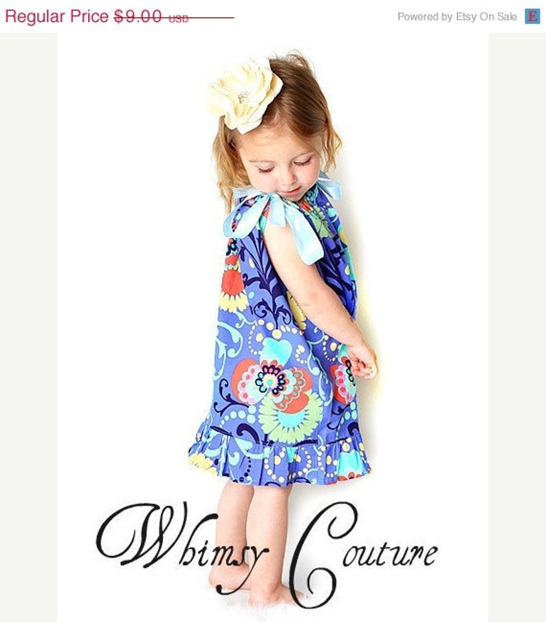 Pillowcase Dress Pattern with ruffles Tutorial by Whimsy Couture 0 months-12 girls PDF Instant image 4