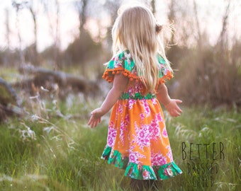 Girls Dress Pattern - The Celebration Dress - sewing tutorial PDF newborn through 12 girls