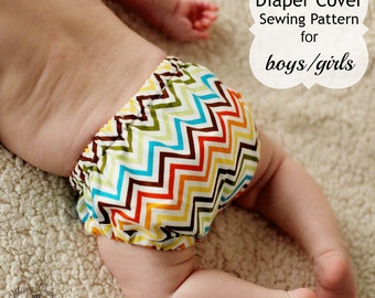 Diaper Cover Sewing Pattern Tutorial 0m-2t PDF Instant