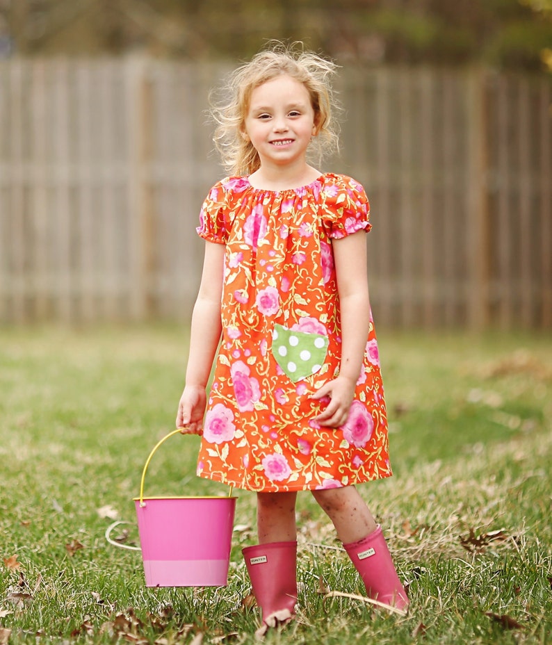 Peasant dress pattern with pockets Whimsy Couture Tutorial Etsy