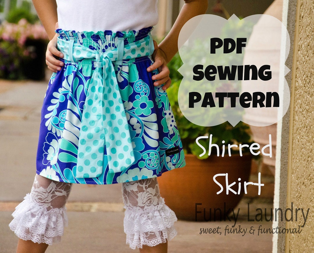 Girls Skirt Sewing Pattern Tutorial Ebook for Cotton or Knit Fabric ...