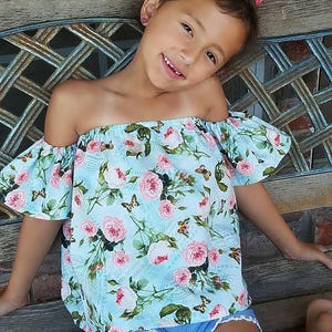 Girls Off The Shoulder Top Dress sewing tutorial PDF newborn through 16 teen girls image 6