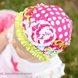 Beanie for babies kids and adults with ruffle option PDF image 3