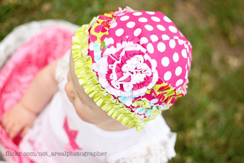 Beanie for babies kids and adults with ruffle option PDF image 3