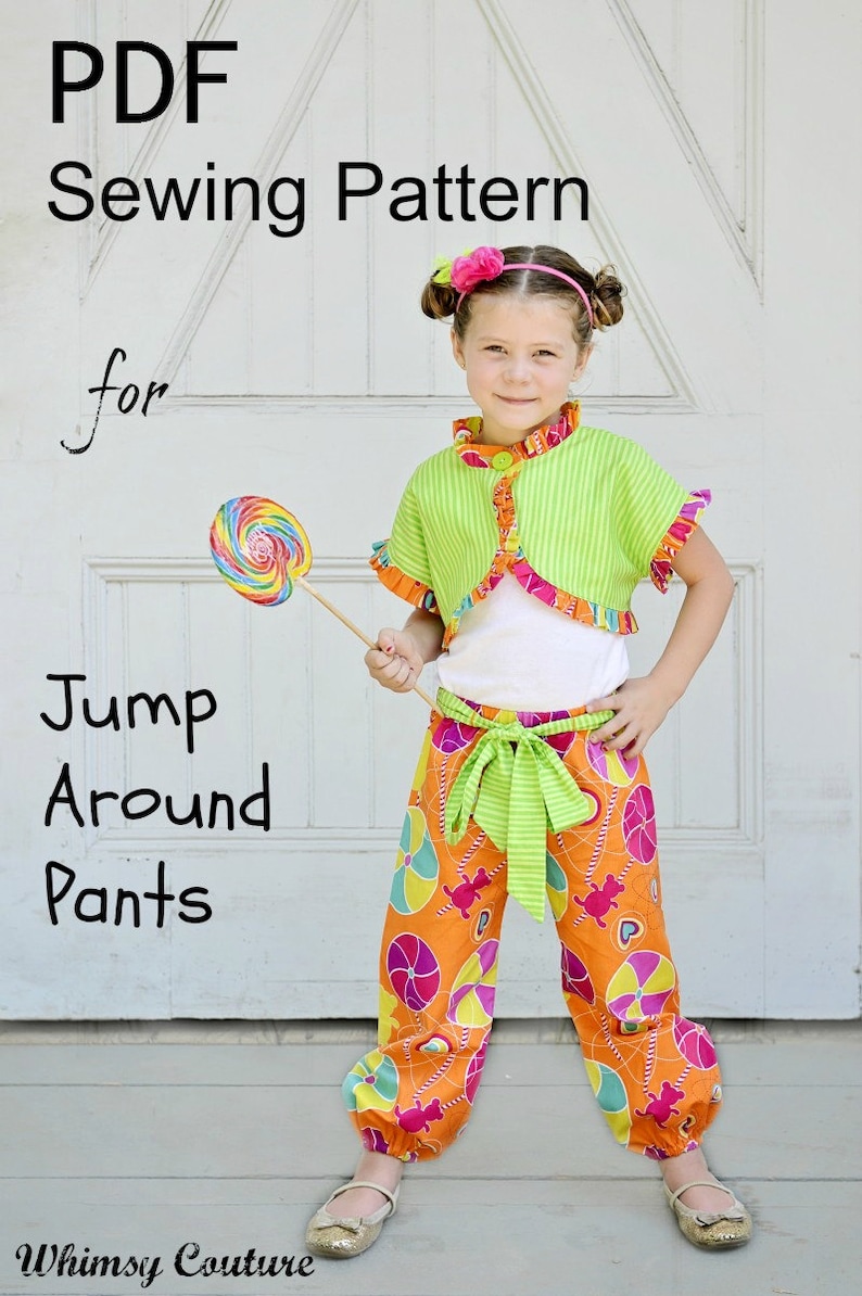 Easy Kids Pants Pattern nb 10 girls boys Instant Etsy