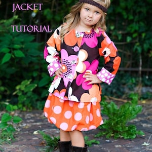 Reversible Girls Jacket Pattern sizes 12 m slim 12 girls PDF Instant image 4