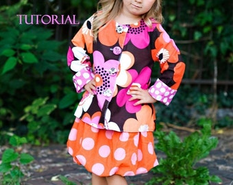 Reversible girls jacket sewing pattern PDF 12 months through 12 girls