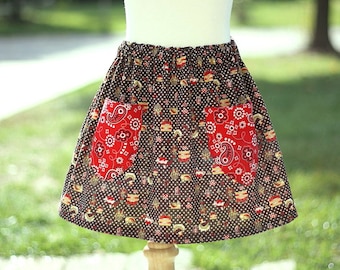 Beginner Skirt Sewing Templateless Pattern Tutorial sizes 3m - 16 girls with pockets PDF Instant