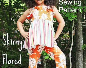 Tutorial sui modelli di pantaloni per ragazze Bambola svasata e magra Neonati dai più piccoli fino a 8 ragazze PDF istantaneo