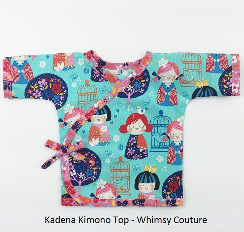 Kimono Top Sewing Pattern for Babies 0m 24m PDF Instant by Whimsy Couture image 1