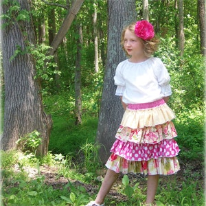 Ruffle Skirt Sewing Pattern Tutorial ebook -- Ruffled Up Skirt -- sizes 6m through 16 Girls PDF Instant