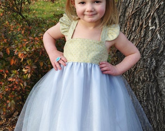 Almost Famous Tulle Dress Sewing Pattern PDF Tutorial newborns through12 girls INSTANT