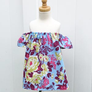 Girls Off The Shoulder Top Dress sewing tutorial PDF newborn through 16 teen girls image 7